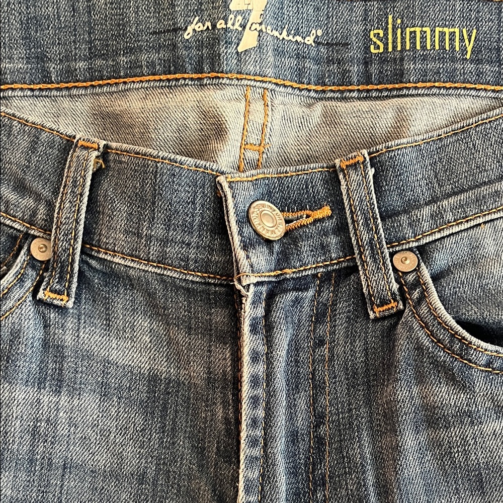 7 For All Mankind Men's Blue Denim Jeans - Picture 4 of 8